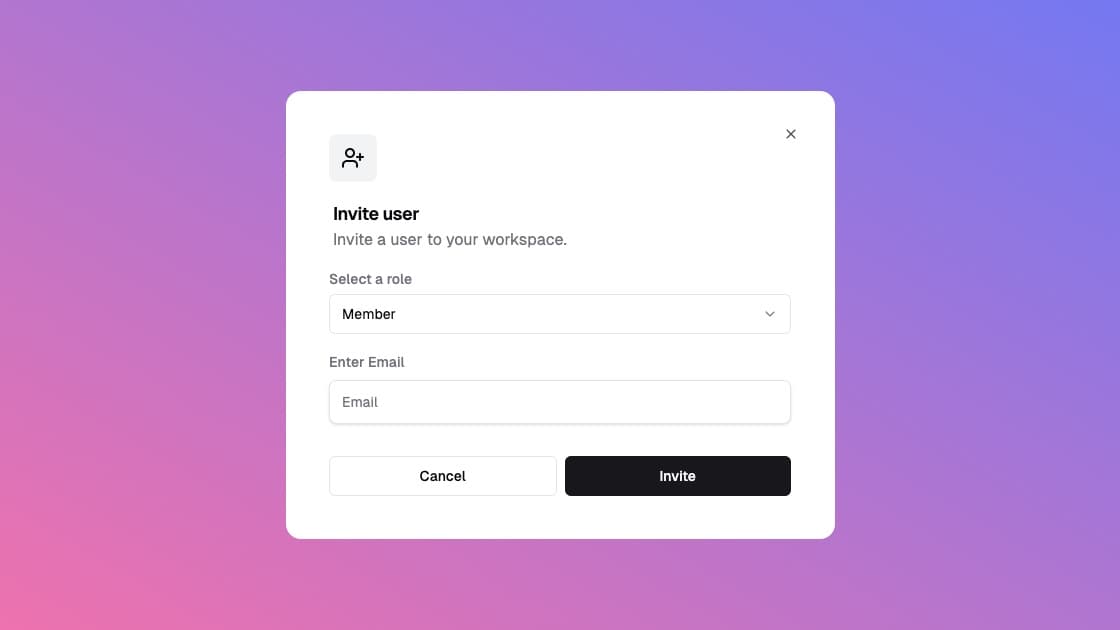 Team members interface